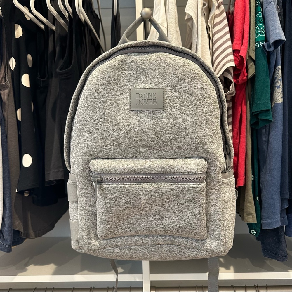 Dagne Dover Light Gray Neoprene Backpack